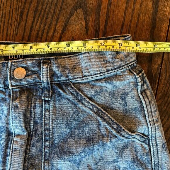 BDG Blue Patterned Straight Leg Jeans - Picture 4 of 6